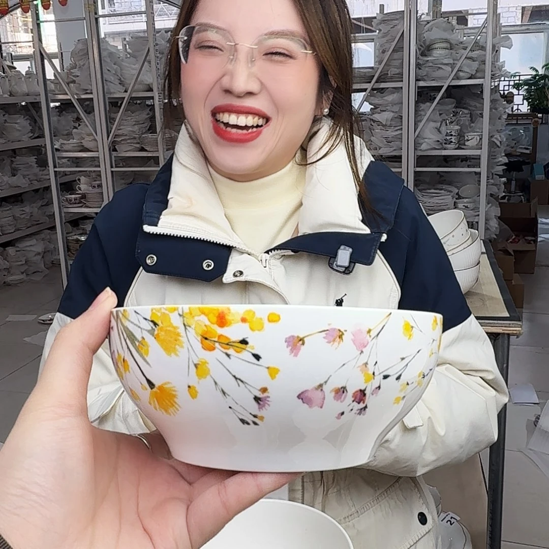 骨瓷6英寸饭碗5只装瑕疵品不忒不还 39米包邮