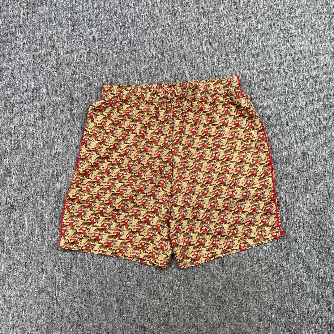 99新 BURBERRY/博柏利 9257蜂蜜米色松紧腰直筒休闲短裤/M码