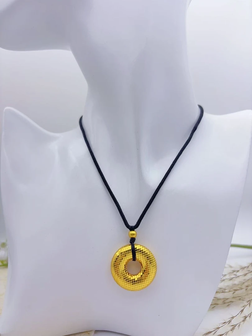 【Kiss娜】钛钢4407黑绳高定鱼鳞安扣毛衣链