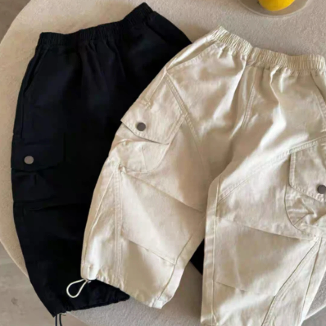 男童裤子2025春秋新款儿童韩版帅气束脚工装裤宝宝休闲百搭长裤潮