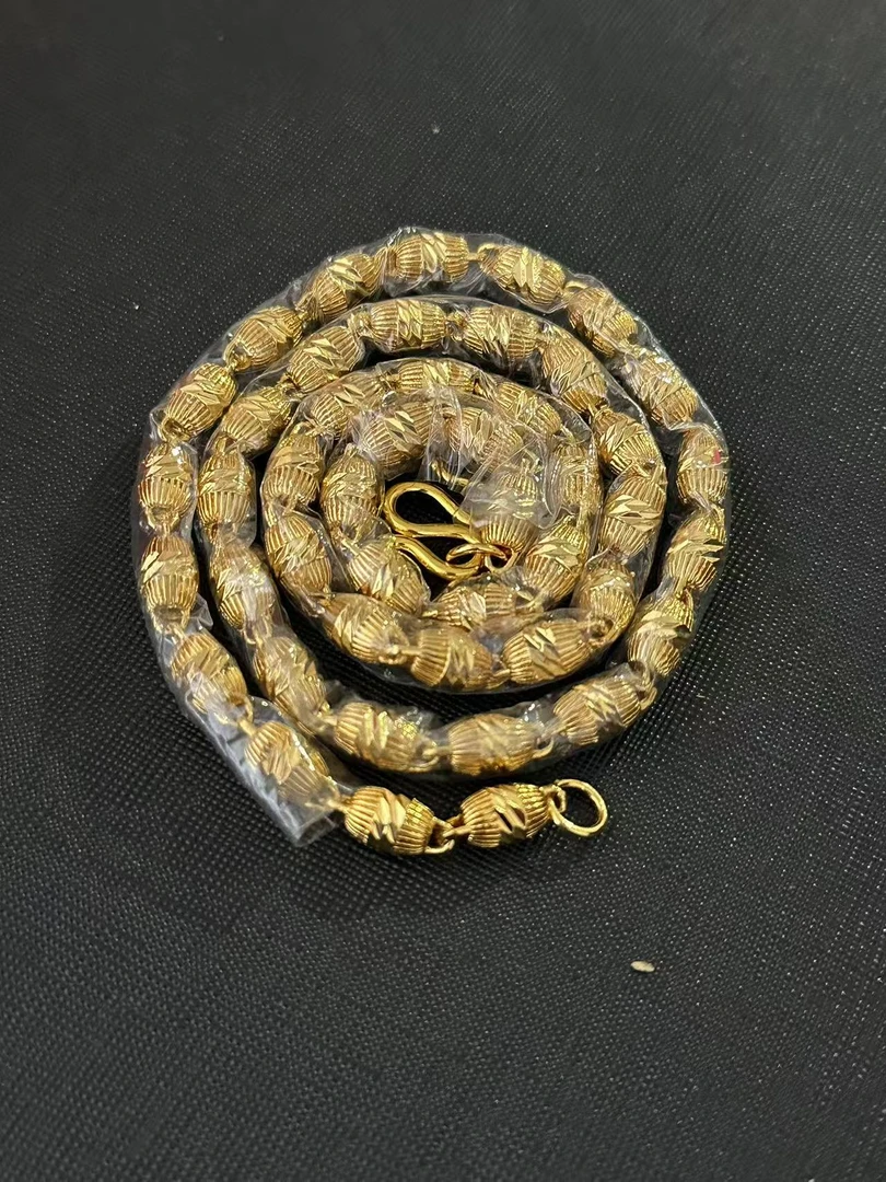 链子足银 收藏级轻奢气质简约气质精致黄色项链DJd32100