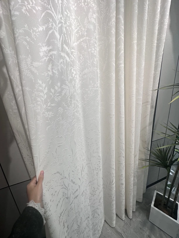 诗淇家高端法式窗帘 新款月枝影窗纱 透光不透人