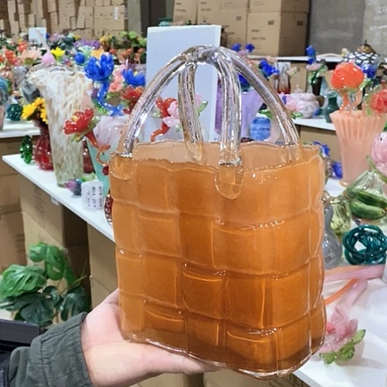 琉璃花瓶高27厘米口径17厘米