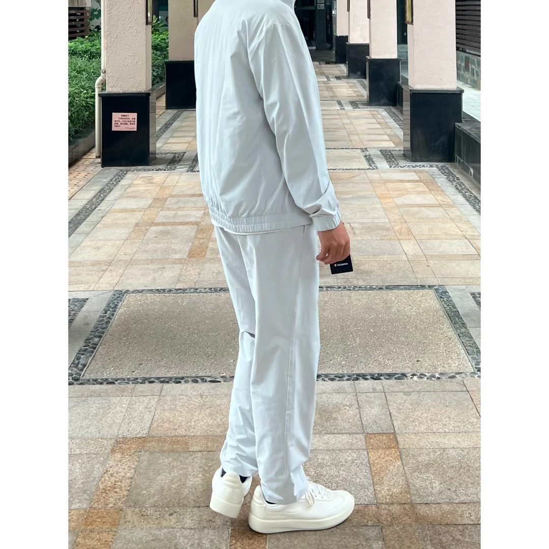 Zeroedin夏季薄款速干透气宽松运动训练休闲拉链口袋lu感男士长裤