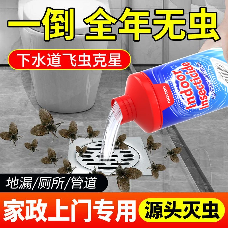 下水道小飞虫灭杀神器除飞蛾杀虫剂厕所卫生间地漏疏通管道除虫剂