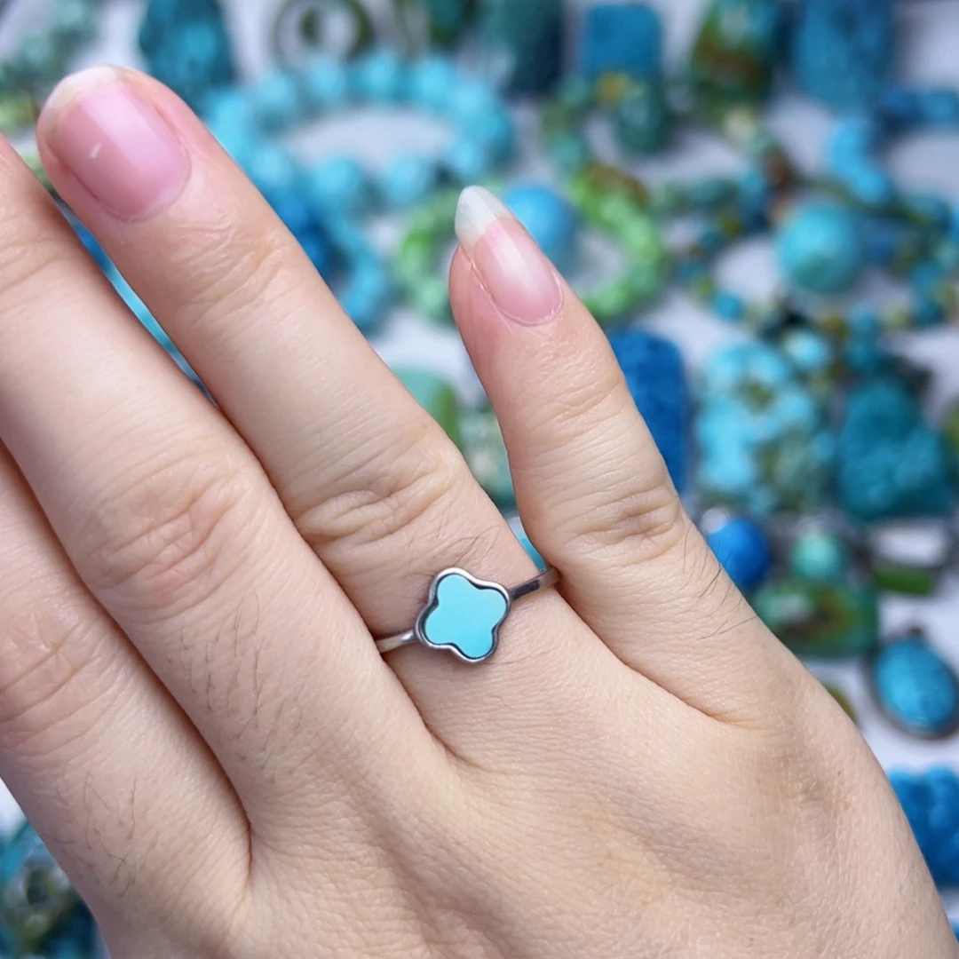 银S925镶嵌绿松石珠宝奇石