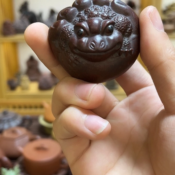 紫砂茶宠紫砂金蟾茶宠摆件