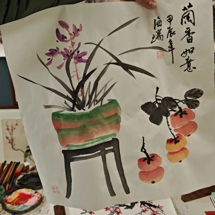 国画贾海瑞老师现场定制