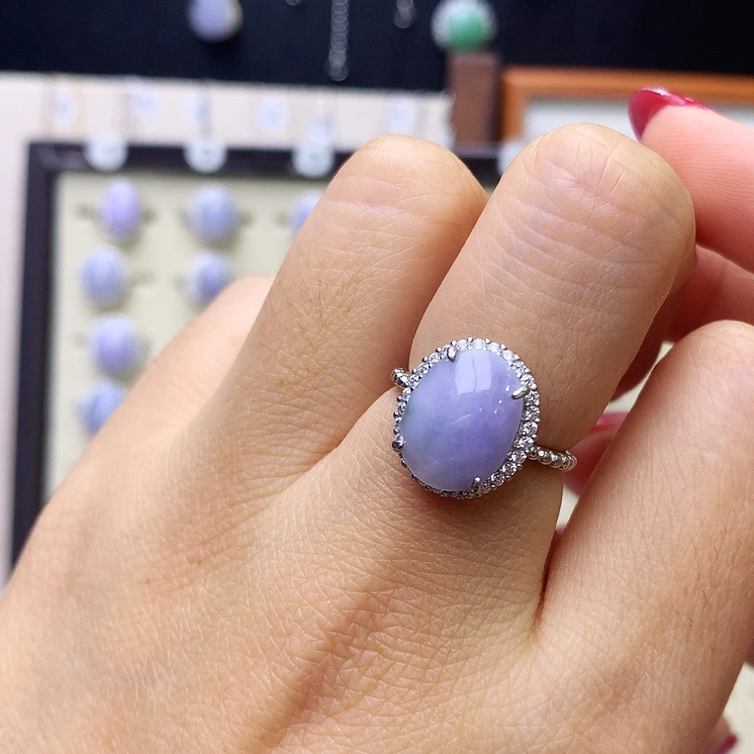 银S925镶嵌戒指翡翠12