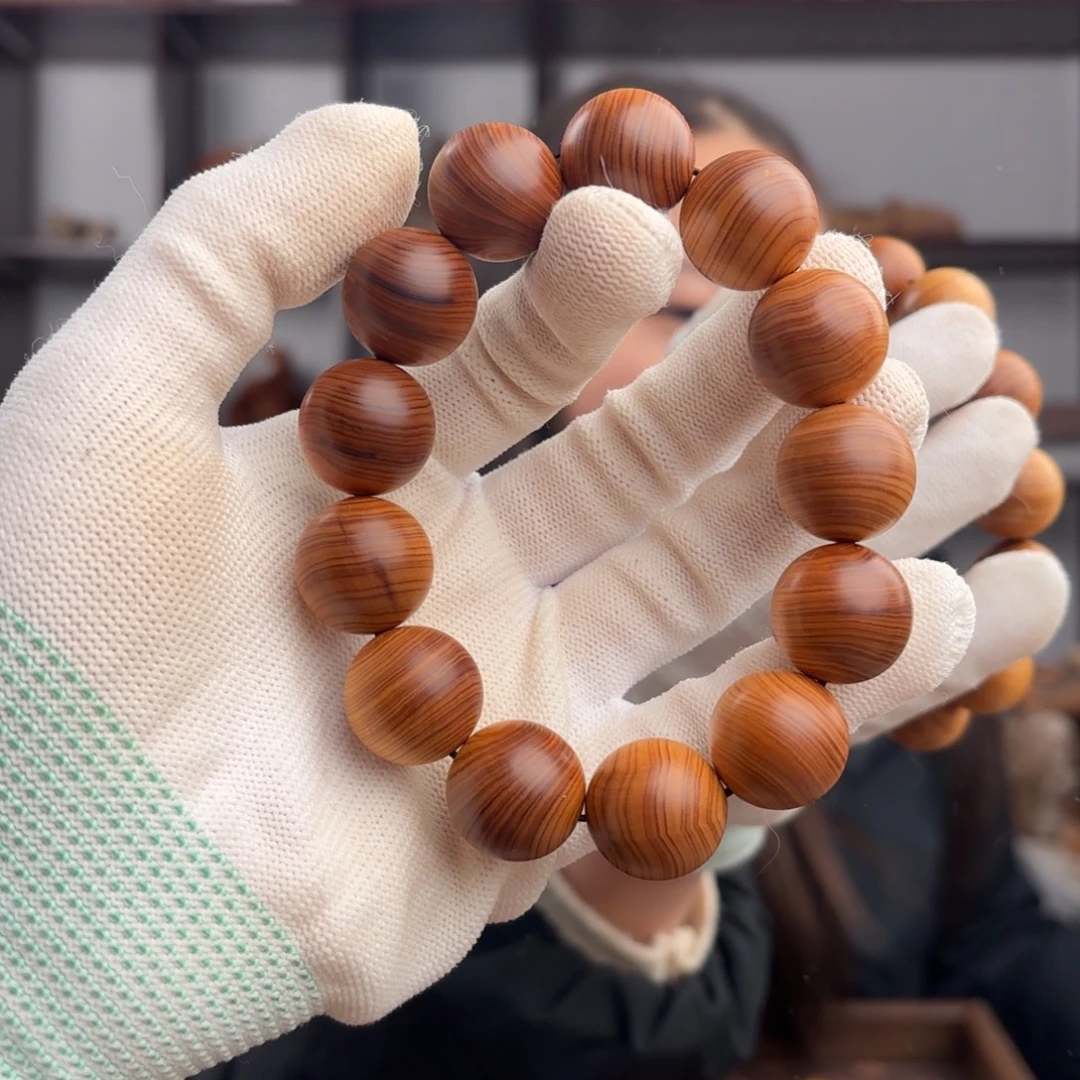 柏木（崖柏）手串/手链 红黑虎皮纹1.8泥膏香料药香32.2