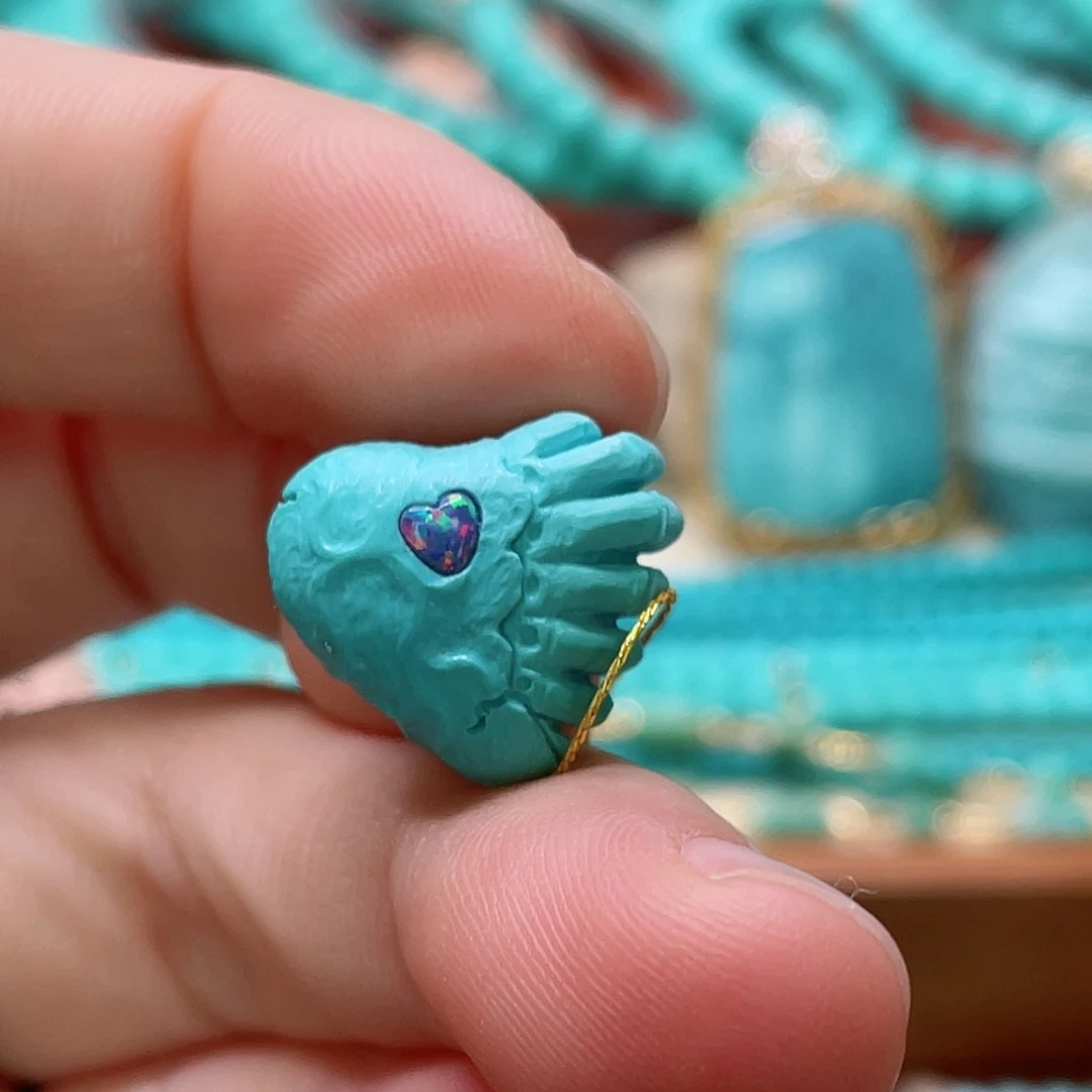 未镶嵌绿松石珠宝半成品
