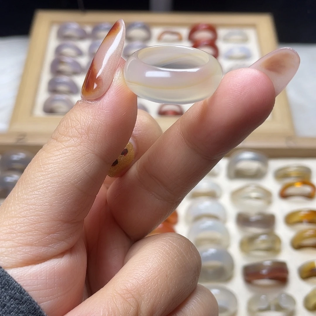 玛瑙/玉髓合金戒指A02港17不退换