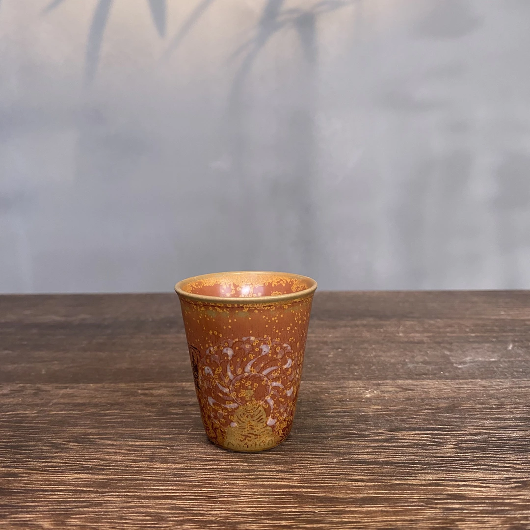 俞闽堂柴烧无相木首客杯 DC-1765