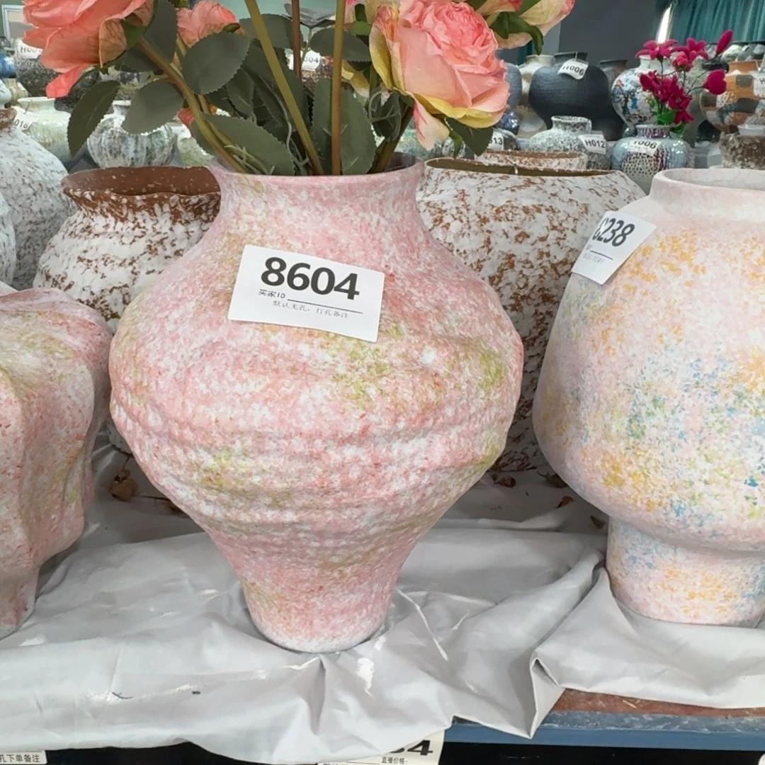 赵***媛陶摆件景德镇高温花瓶编码8604高34口10默认无孔