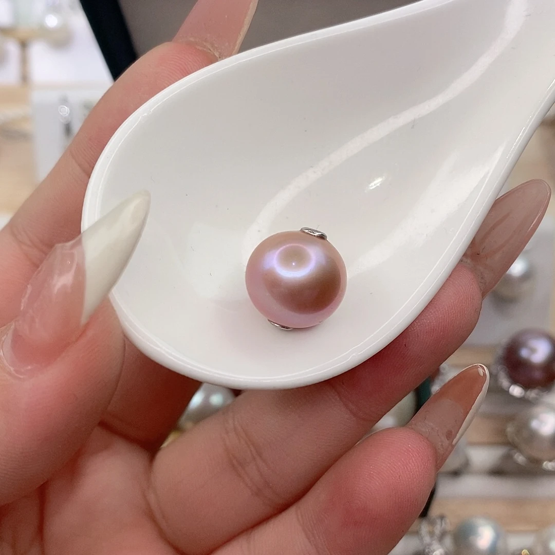 淡水珍珠银S925镶嵌颈饰