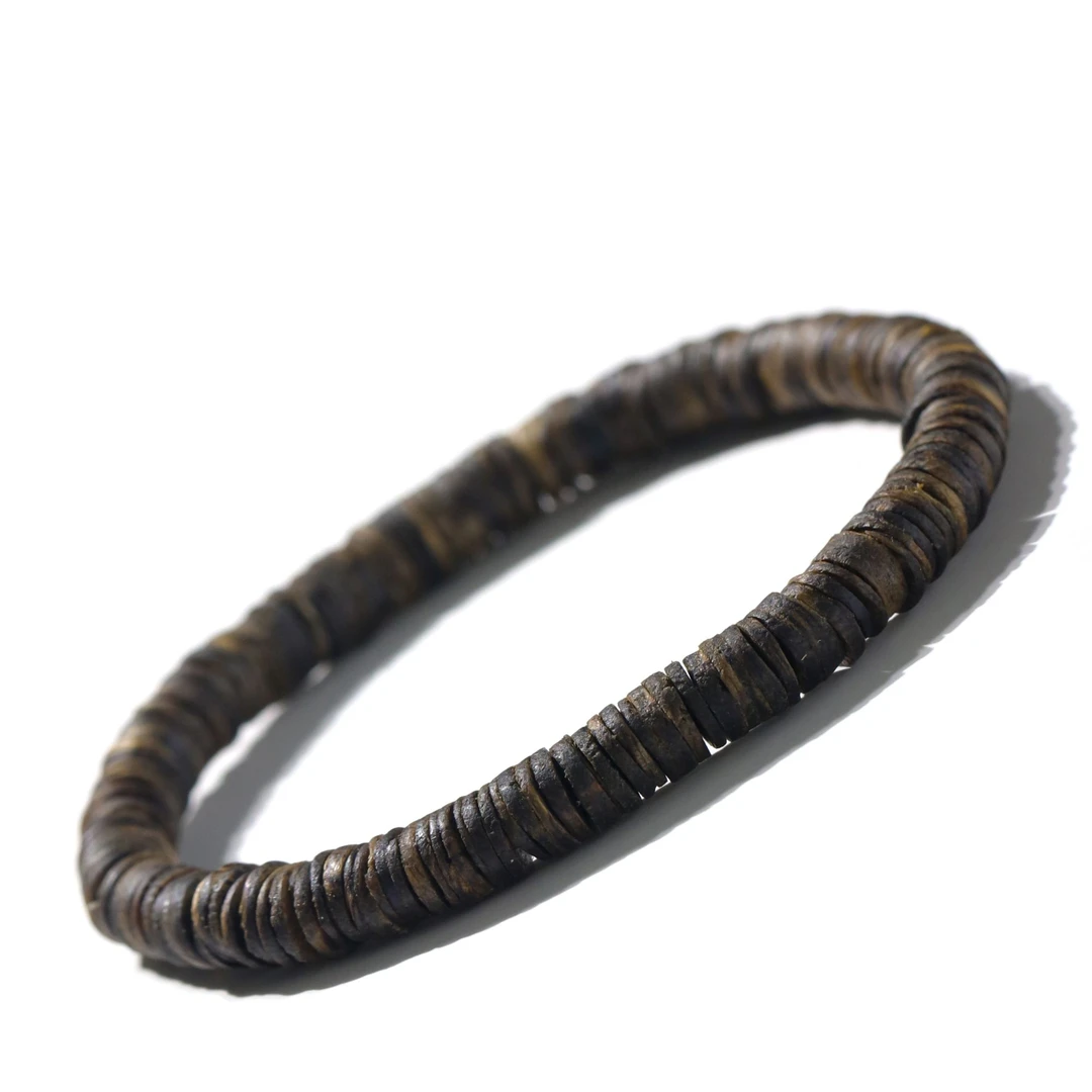 沉香【种植绿奇楠】6mm+种植料莺歌绿奇楠沉香盘缠单圈手串