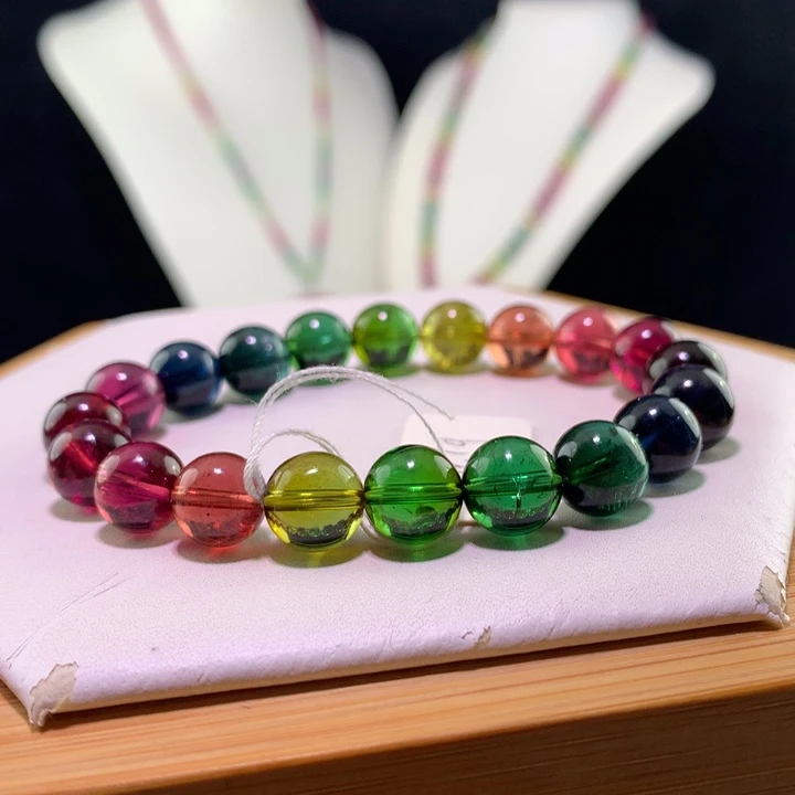 双色碧玺手链未镶嵌