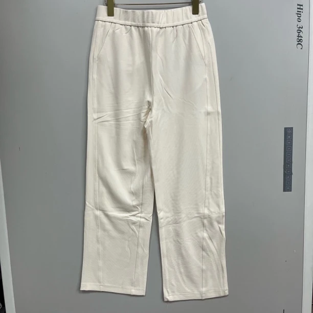 2505241直筒休闲裤松紧腰女柔软面料25春夏新款