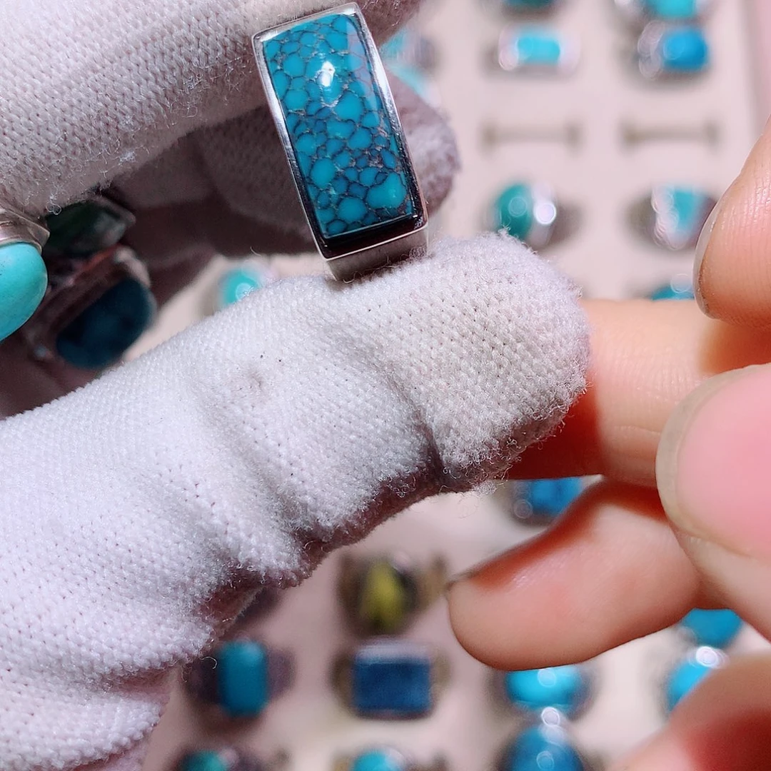 绿松石银S925镶嵌颈饰