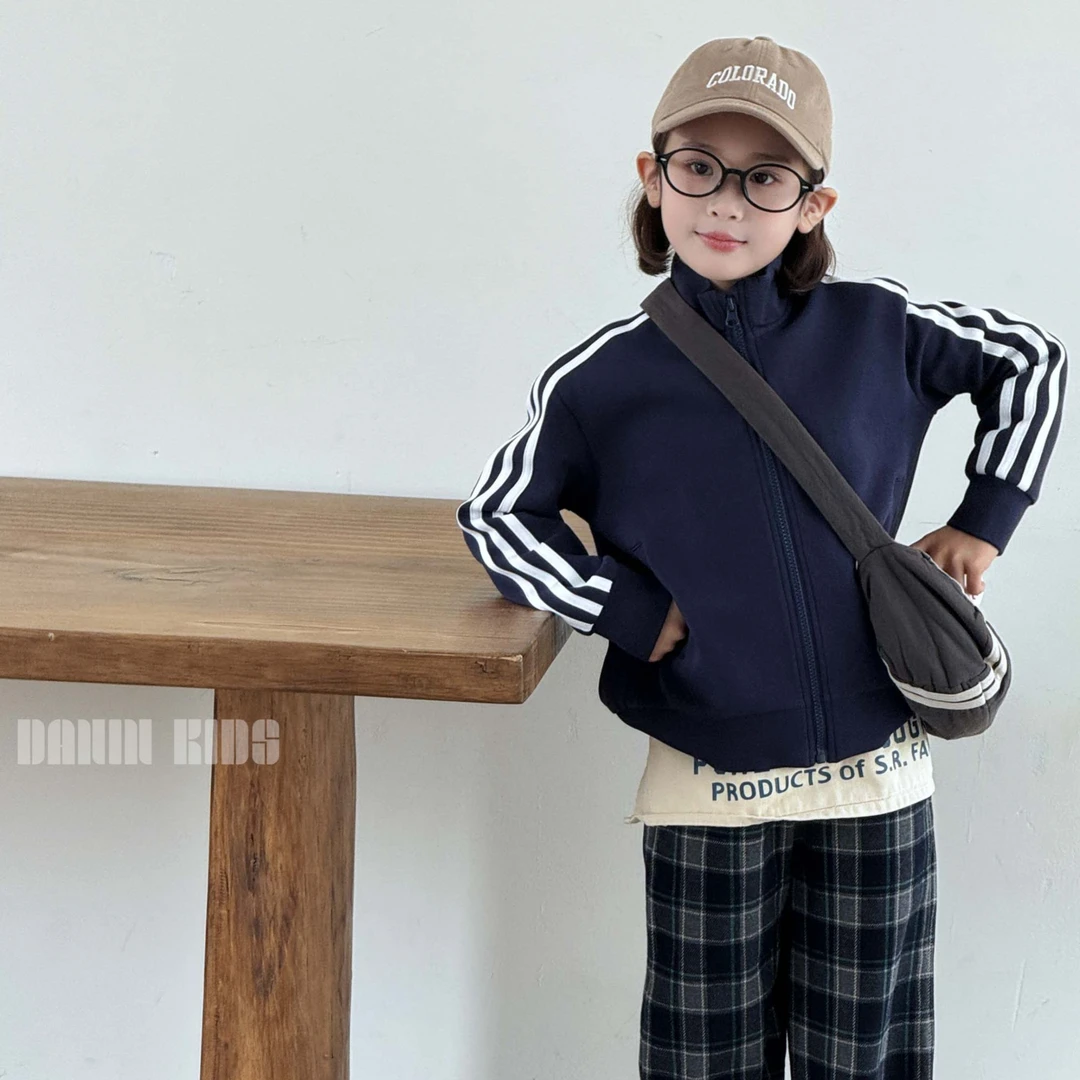 【嗒囜】 男女童春秋季洋气宽松版拉链衫卫衣儿童时尚百搭运动外套