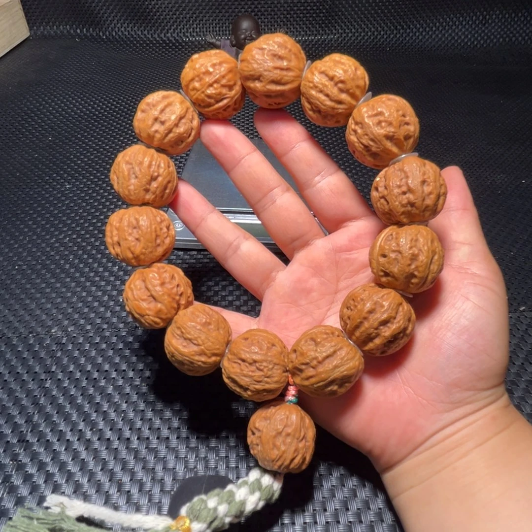 辽***纯文玩核桃吊坠磨盘粗筋手持25➕