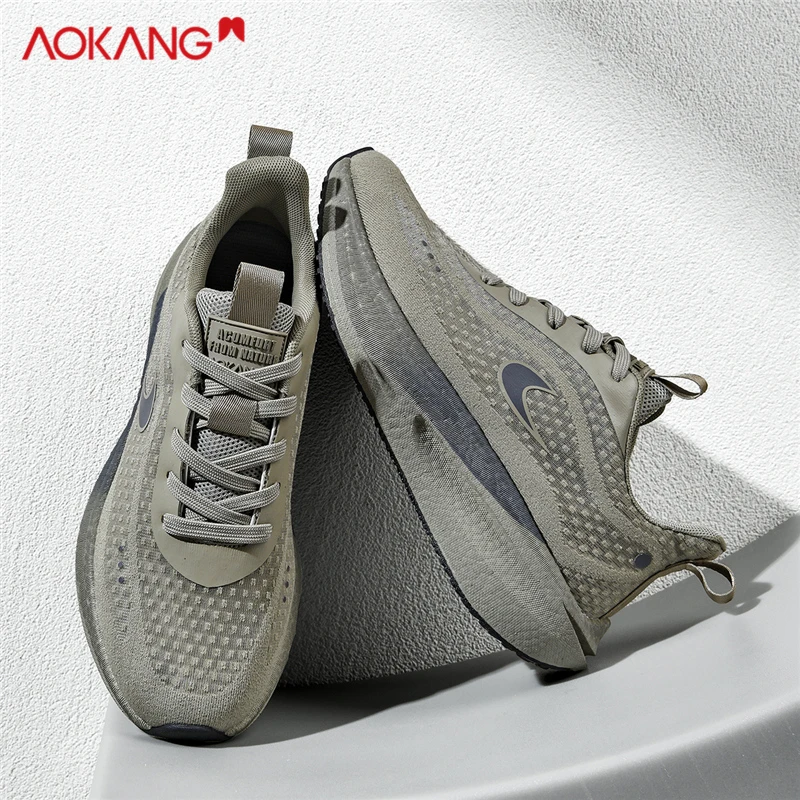 Aokang/奥康网面透气减震男鞋跑步鞋夏季轻便休闲健身通勤运动鞋