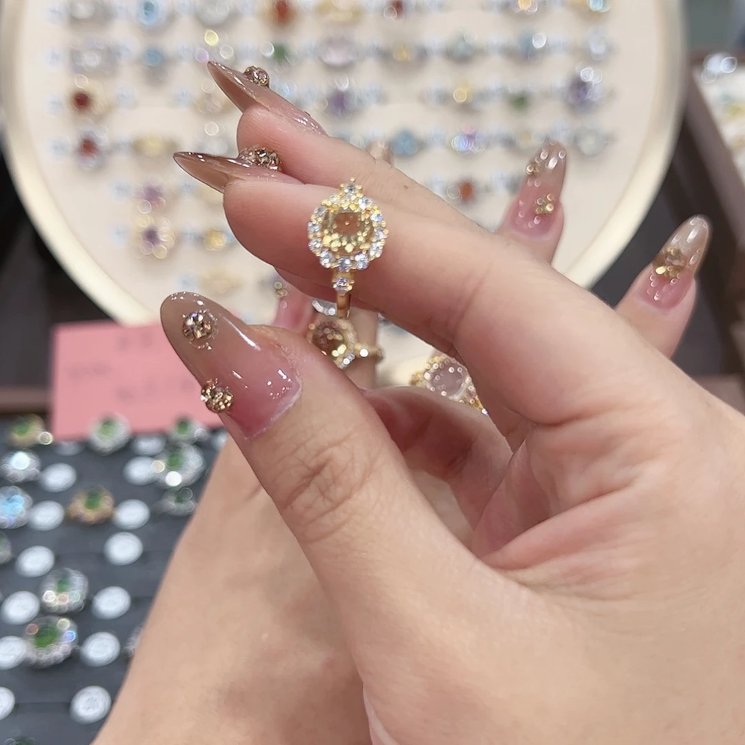 蛇纹石玉戒指银S925镶嵌林*兔