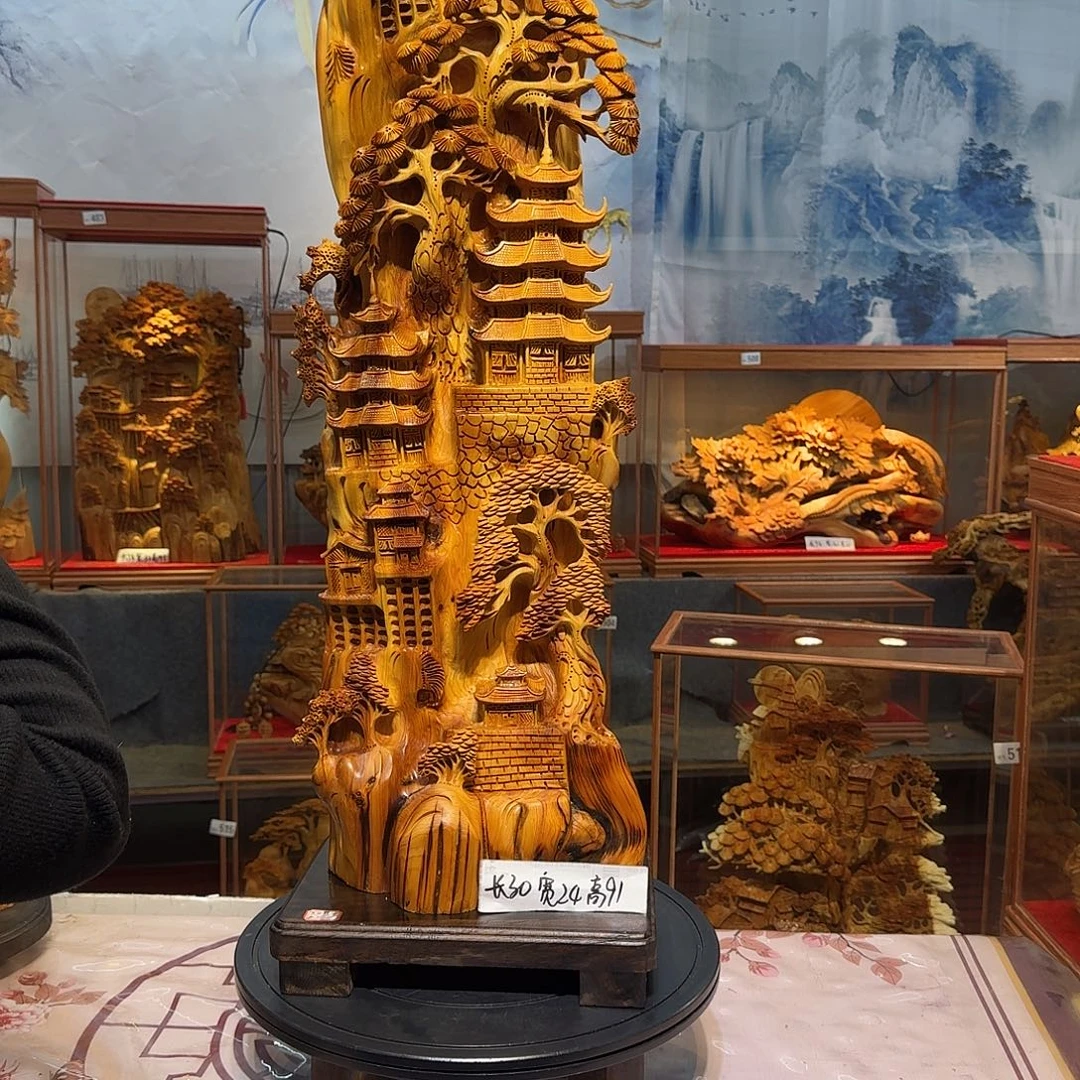 擎***.柏木（崖柏）木雕款