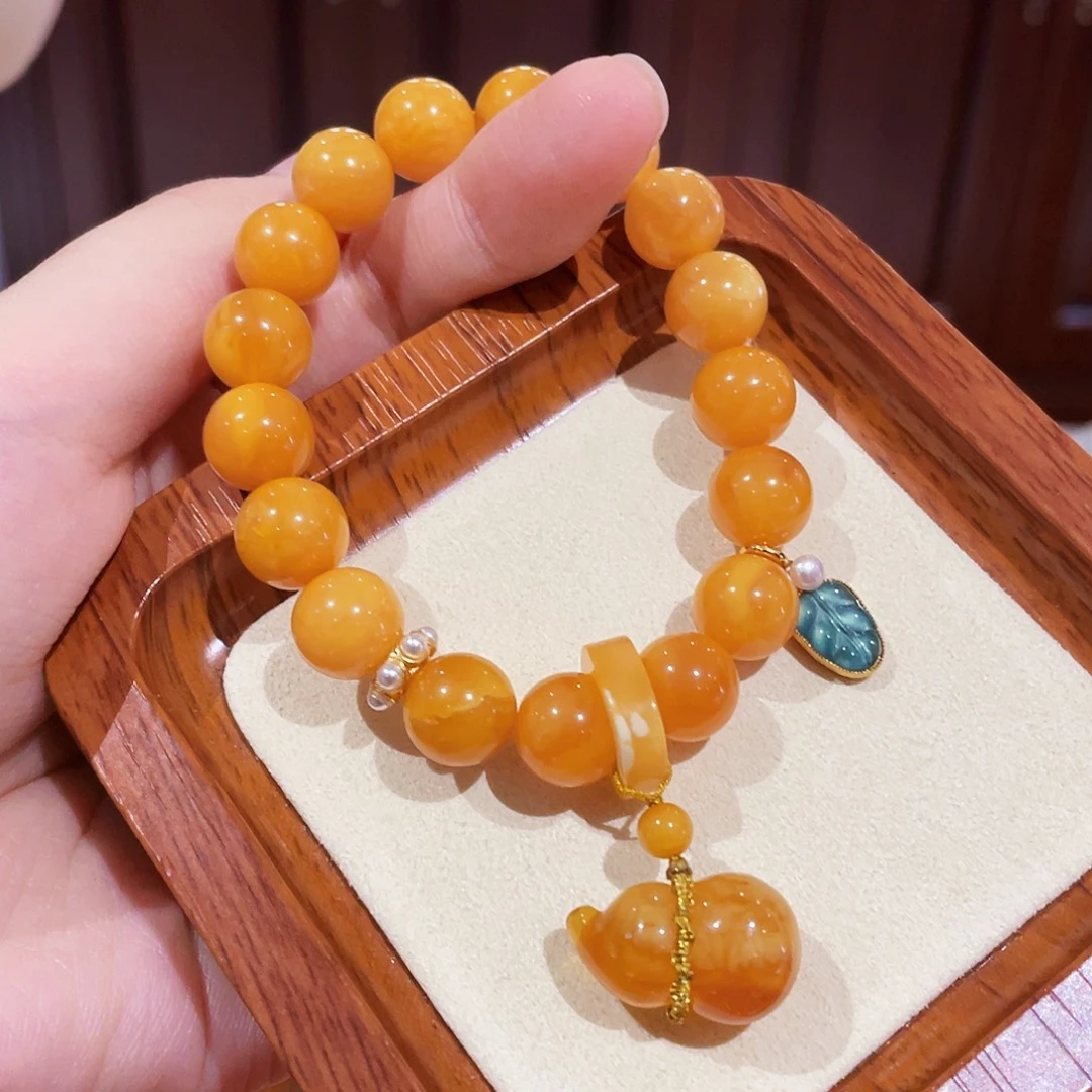 未镶嵌蜜蜡手链手串