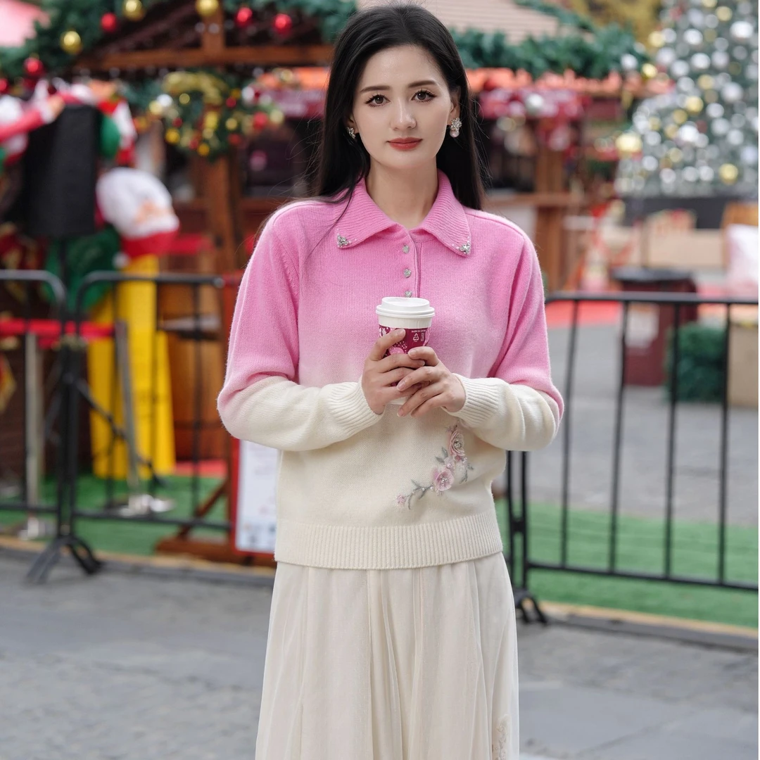 Pink Mary/粉红玛琍毛衫长袖针织TMANW8021