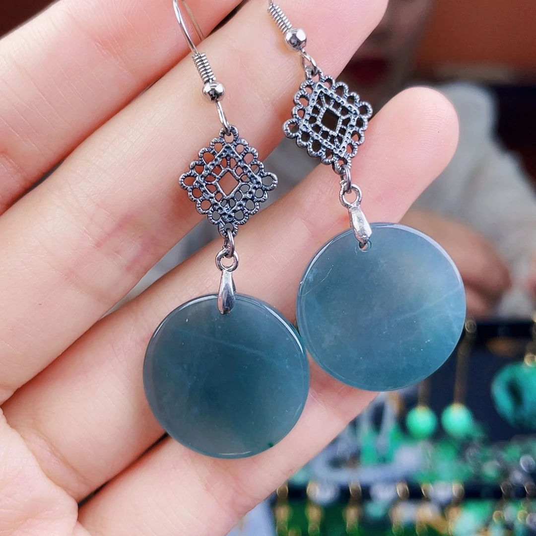 翡翠未镶嵌耳饰饰品