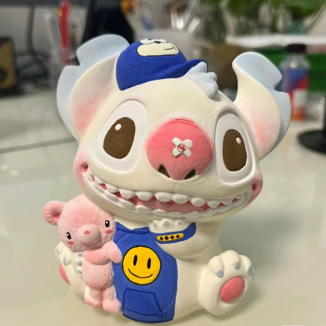 爆款大号18厘米石膏娃娃库洛米美乐蒂KT猫史迪仔手工涂色益智玩具