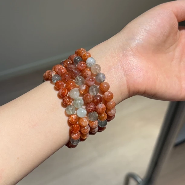 a10【天然阿鲁沙】8mm纯天然 多样性发其一女款时尚百搭单圈