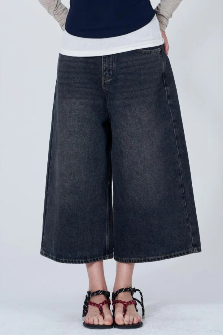 LABERTHREE X THE ENES 七分牛仔裤