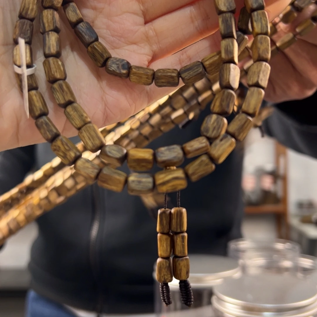 沉香手串奇楠沉香17g+四方珠多多样性发一