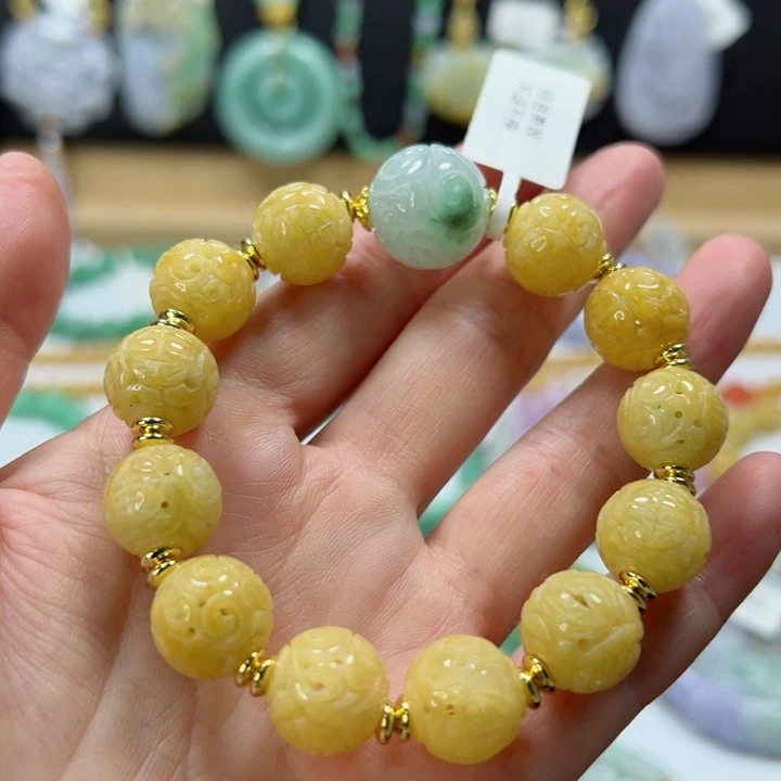 未镶嵌手链翡翠手串