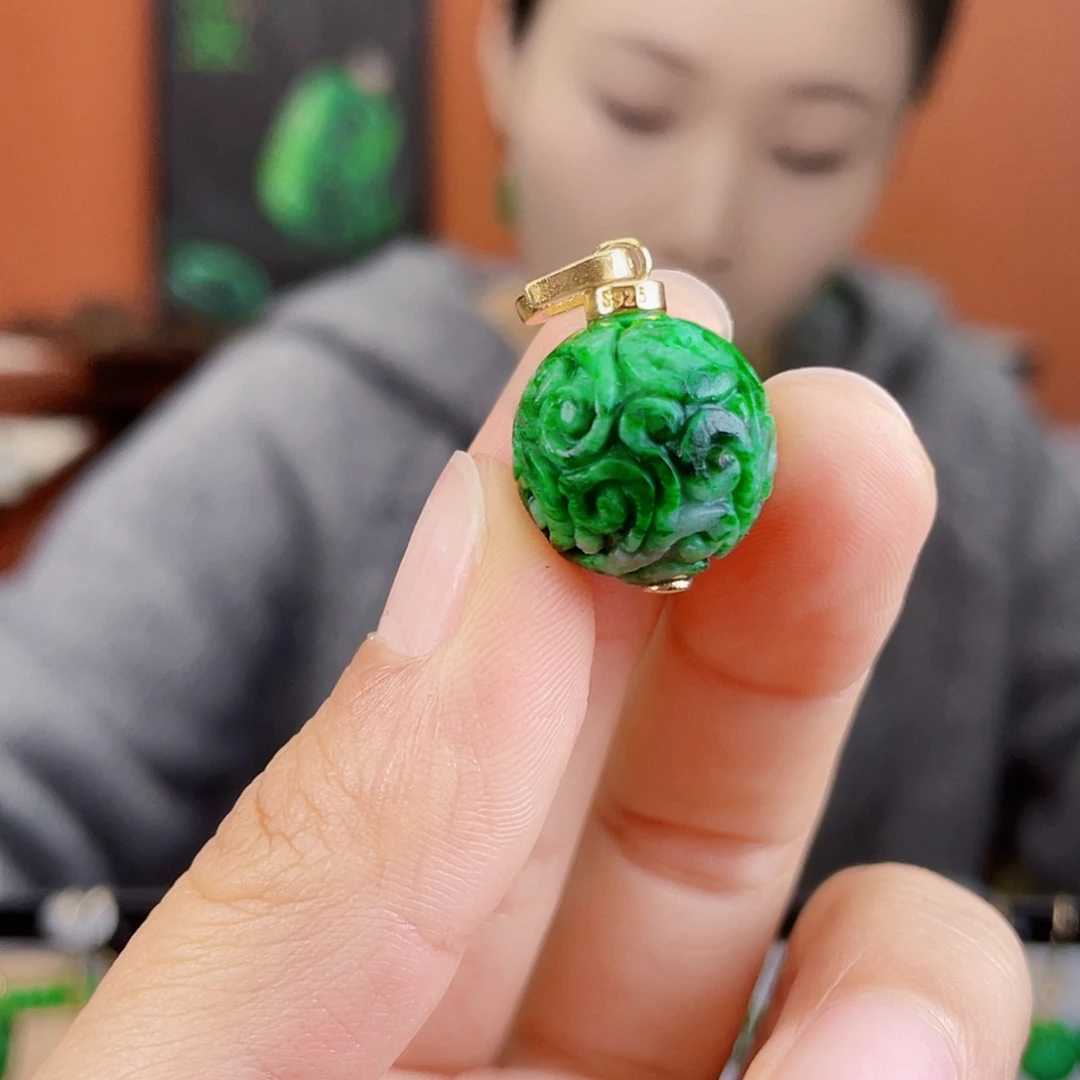 翡翠未镶嵌耳饰饰品