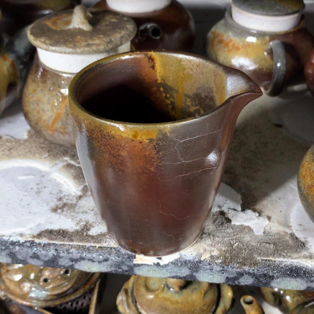 嘉***伯茶壶紫砂纯自然柴烧