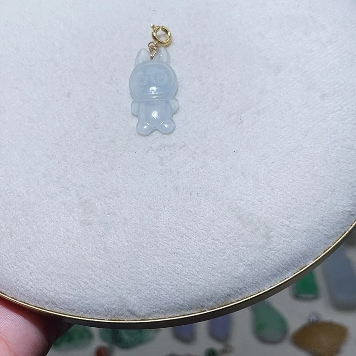 翡翠14K金镶嵌颈饰