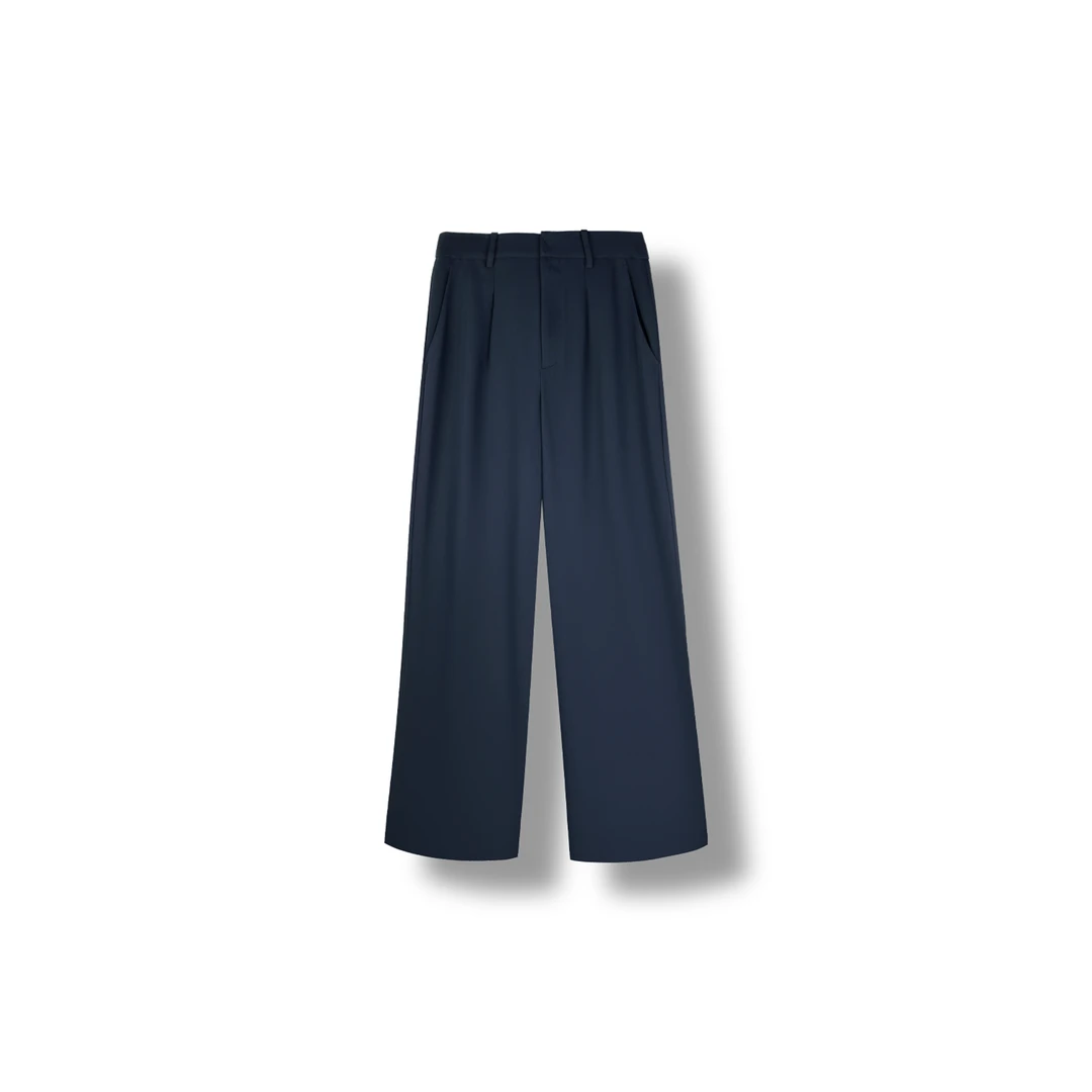 夏季新款优雅通勤宽松显瘦阔腿裤西装裤（25K33A）