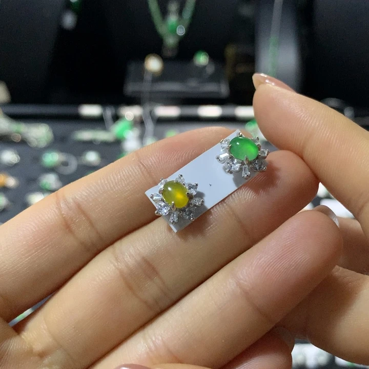 银S925镶嵌戒指翡翠