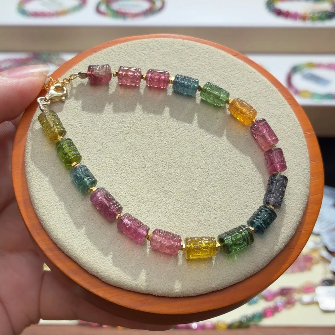 海***鬓碧玺手串未镶嵌两天看货期