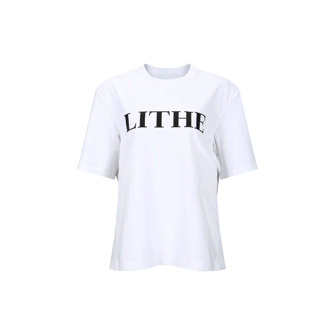 YCH · 设计师品牌印花LOGO白色短袖T恤 S71Z015