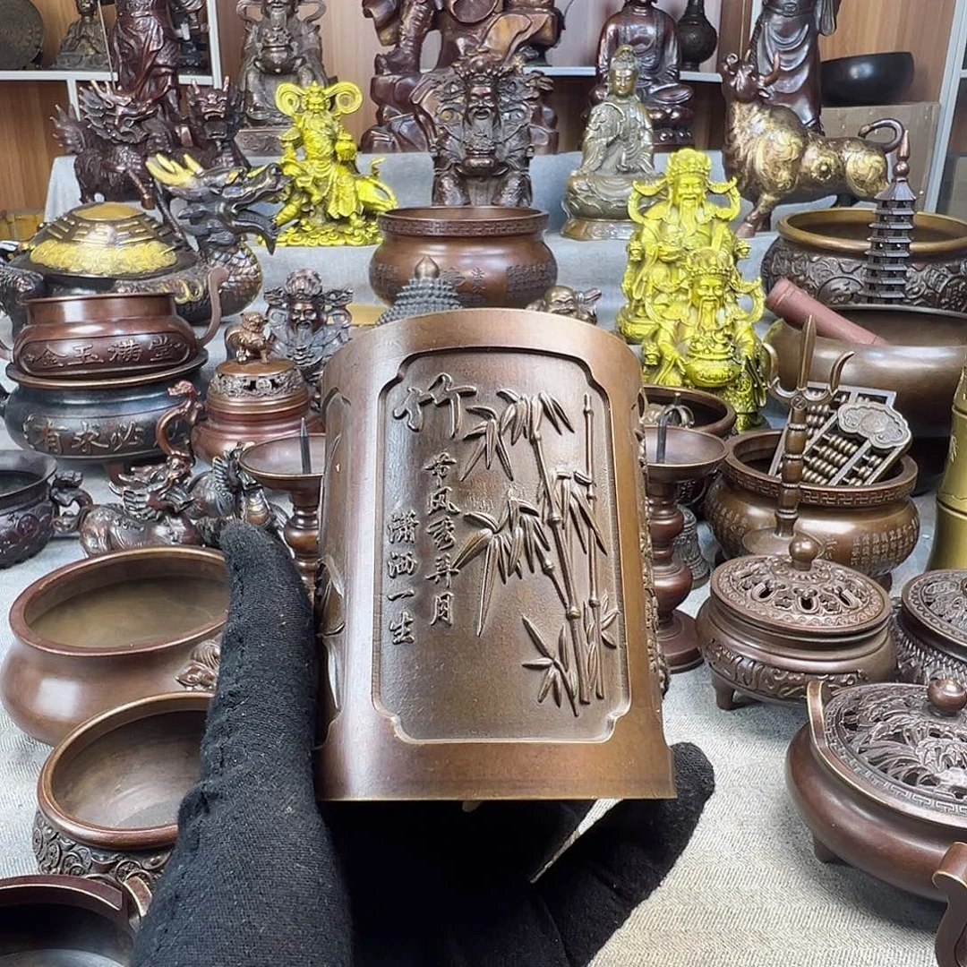 铜香炉铜摆件铜工艺品风水摆件