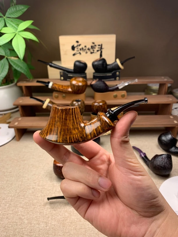 云帆独立斗师【光面火山】手工烟斗