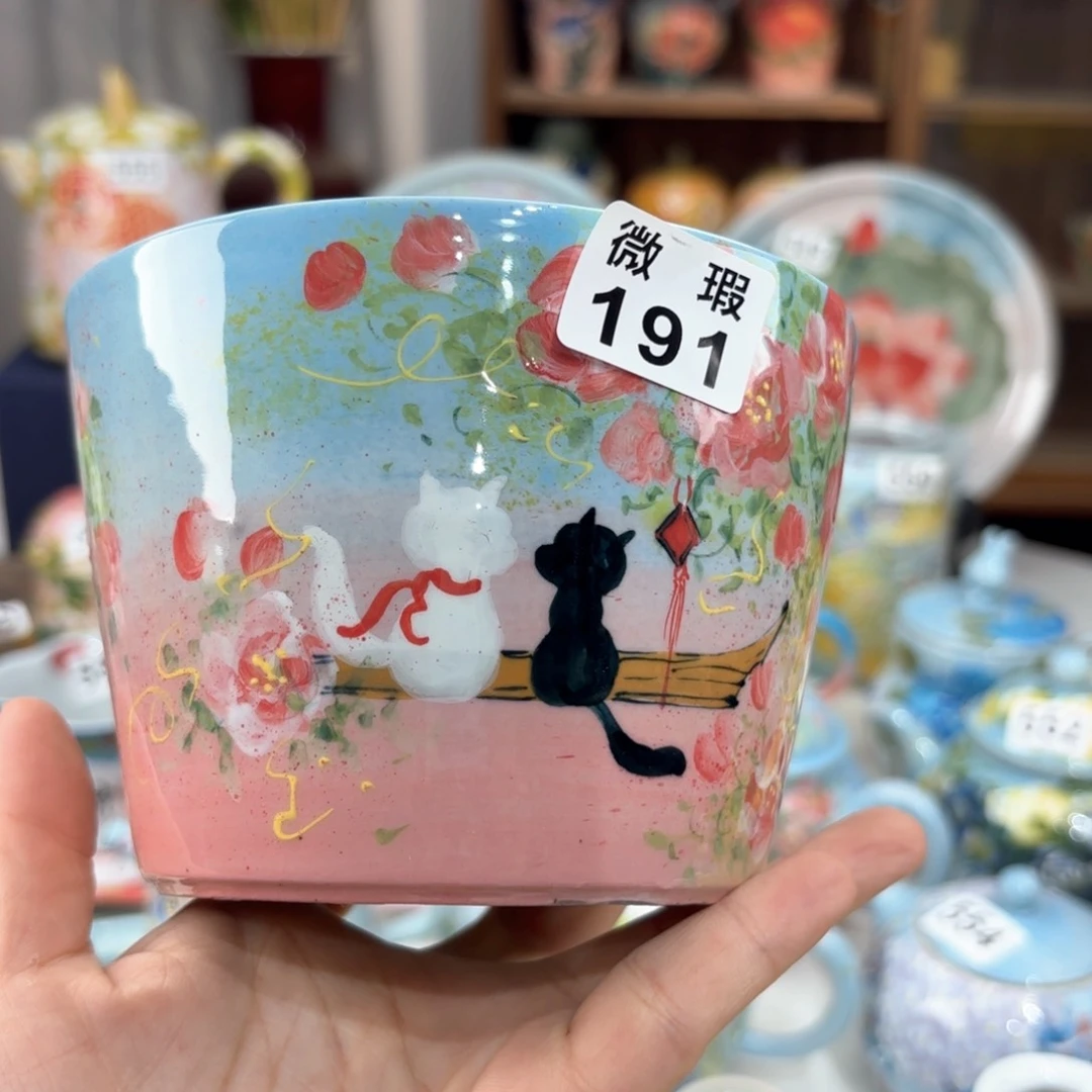 景德镇手绘高温釉下彩陶瓷茶具