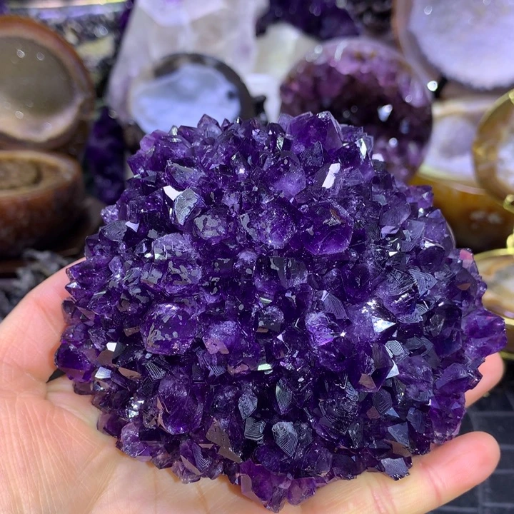 水晶紫晶花未镶嵌