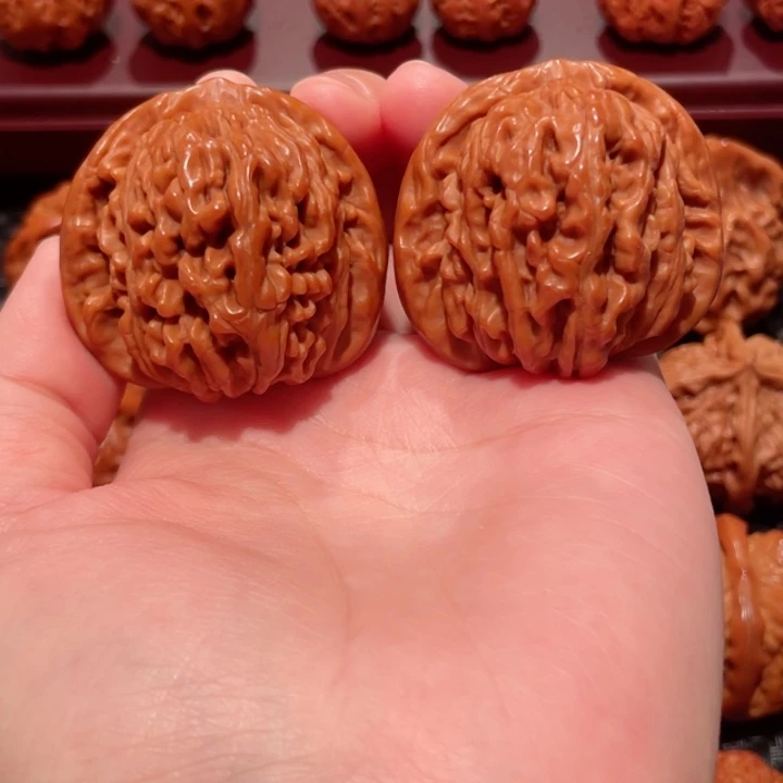 把件文玩核桃深**蓝四座楼