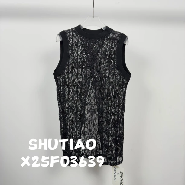 【SHUTIAO】2025夏季：新款小众设计款背心X25F03639