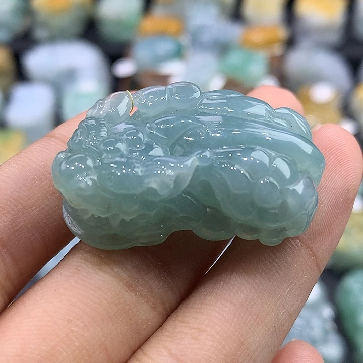 颈饰未镶嵌翡翠天然缅甸翡翠
